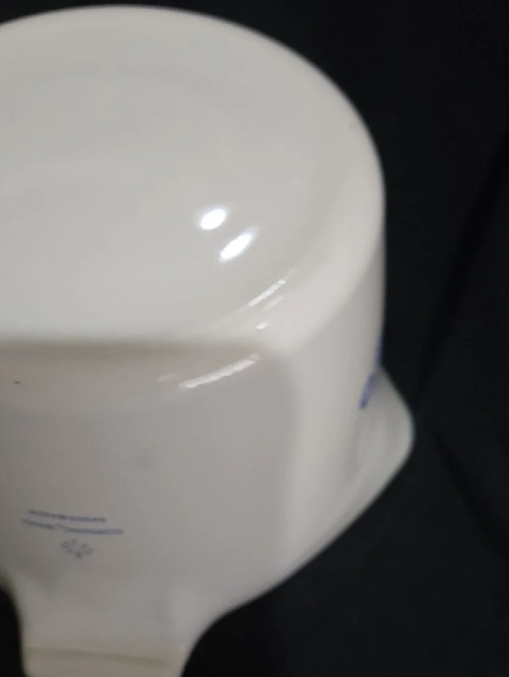 CorningWare White Saucemaker with Blue Logo